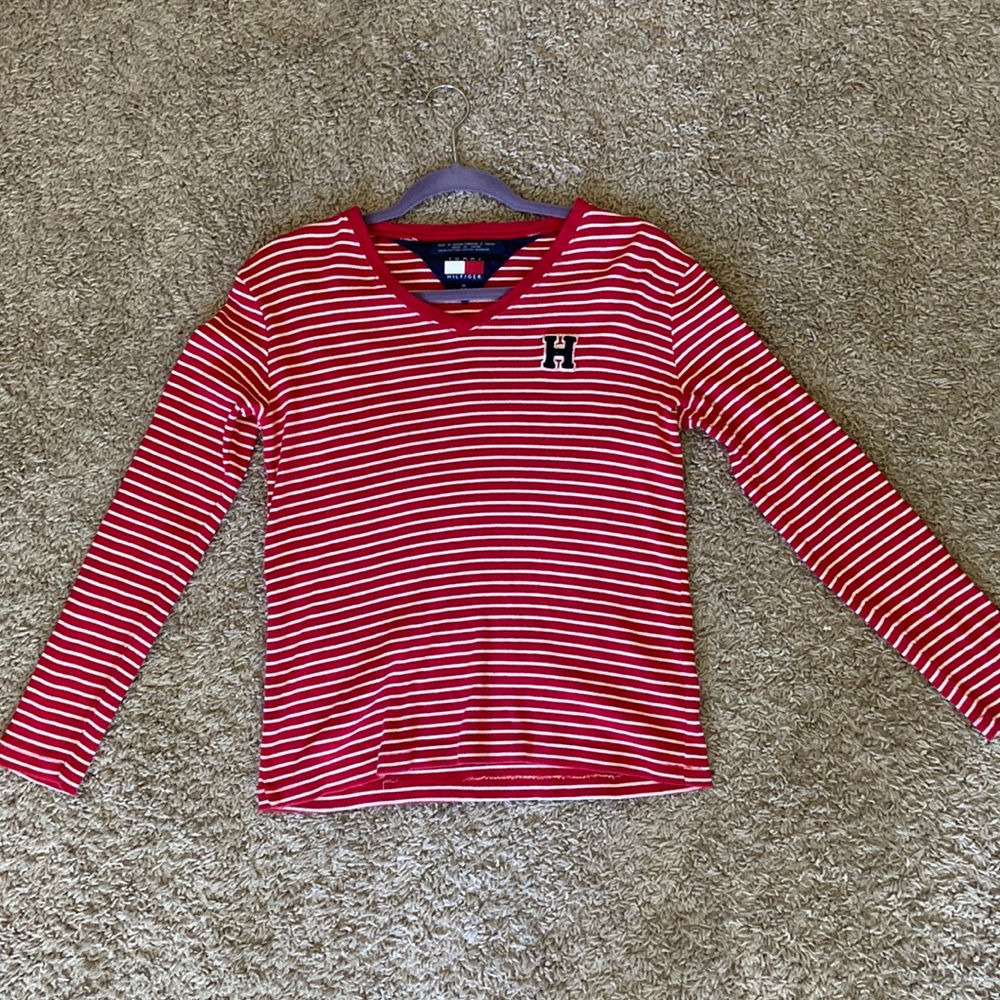 Long Sleeve Red And White